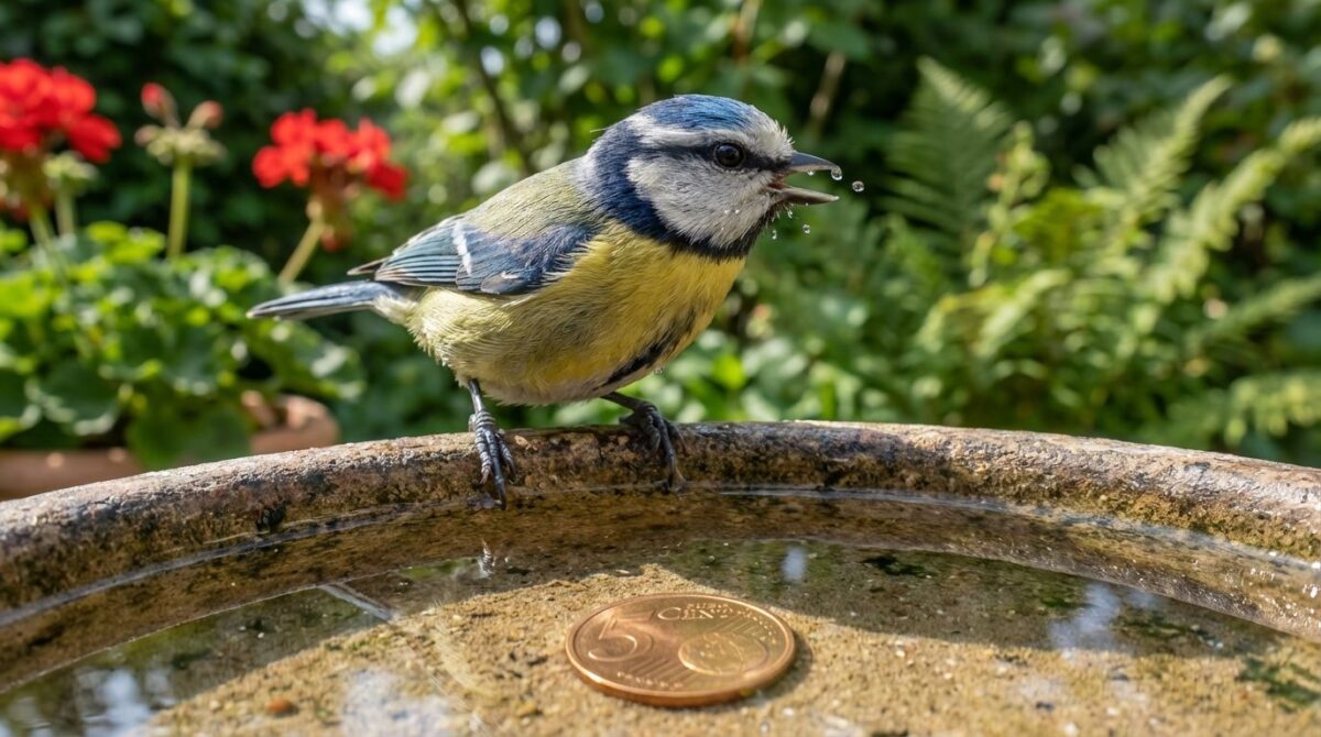 entdecken Sie das wissenschaftliche Geheimnis: wie eine 5-Cent-Münze Blaumeisen in Ihren Garten lockt durch eine einfache chemische Reaktion