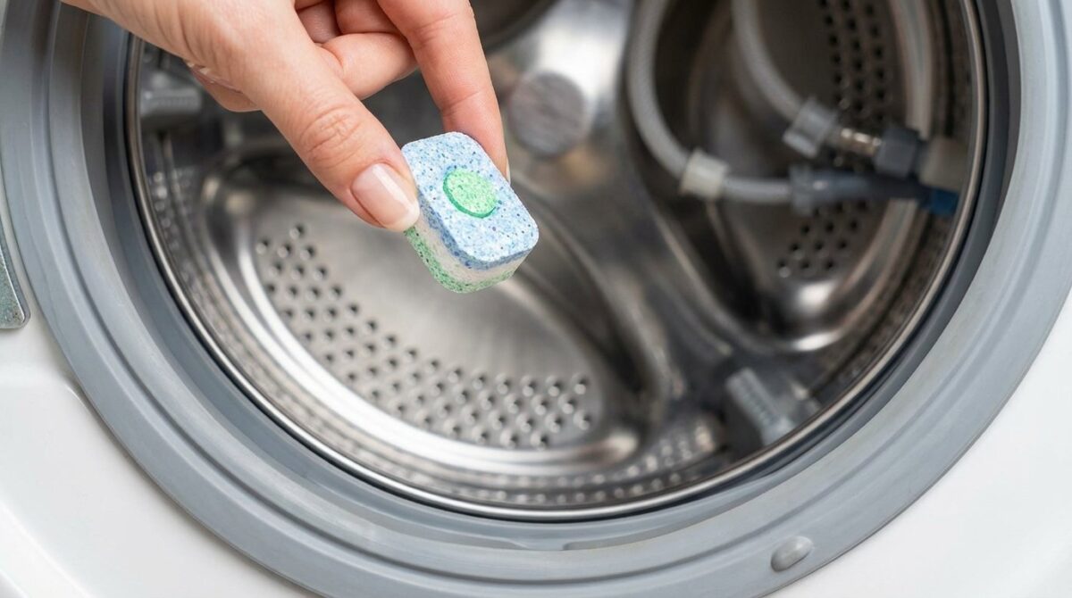 erfahren Sie, wie eine Spülmaschinentablette muffigen Geruch in der Waschmaschine wirksam bekämpft und Ihre Wäsche wieder frisch riecht